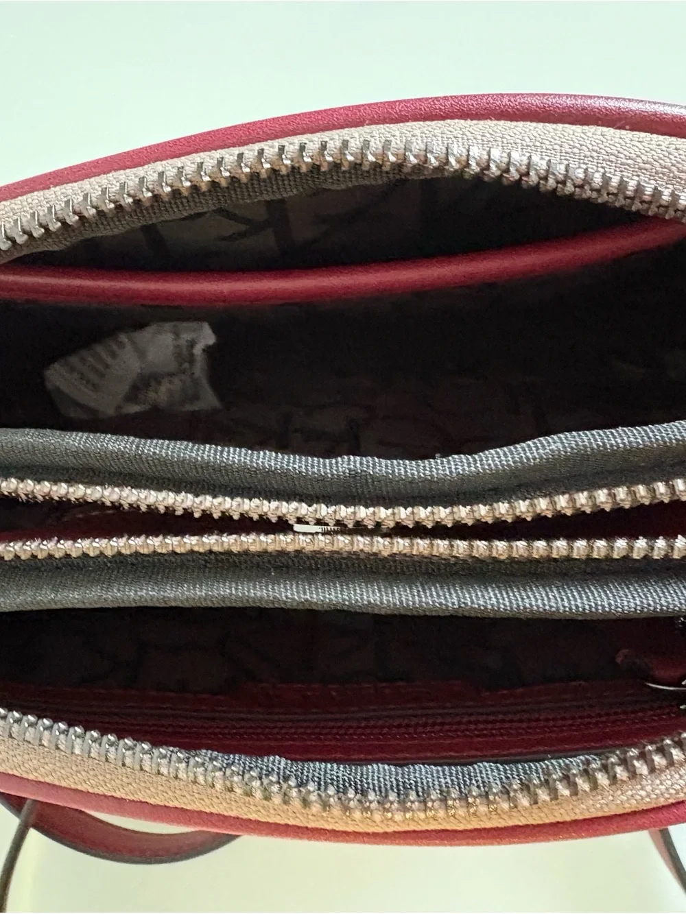 Calvin Klein Cream Monogram Crossbody with Red Trim - Picture 10 of 11